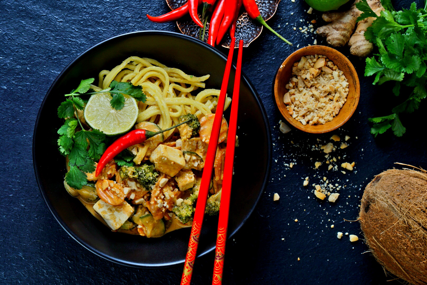 Tofu red curry