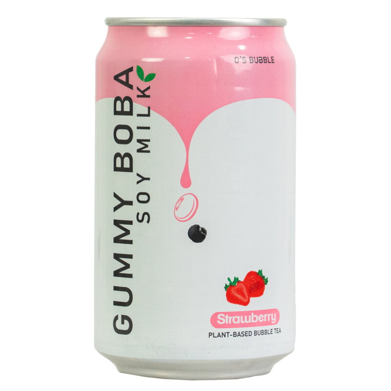 O´s Bubble Gummy Boba sójové mléko jahoda 315ml