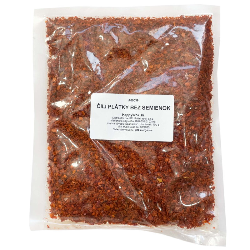 Plátky chilli bez semínek 100g